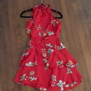 BB Dakota floral high neck dress